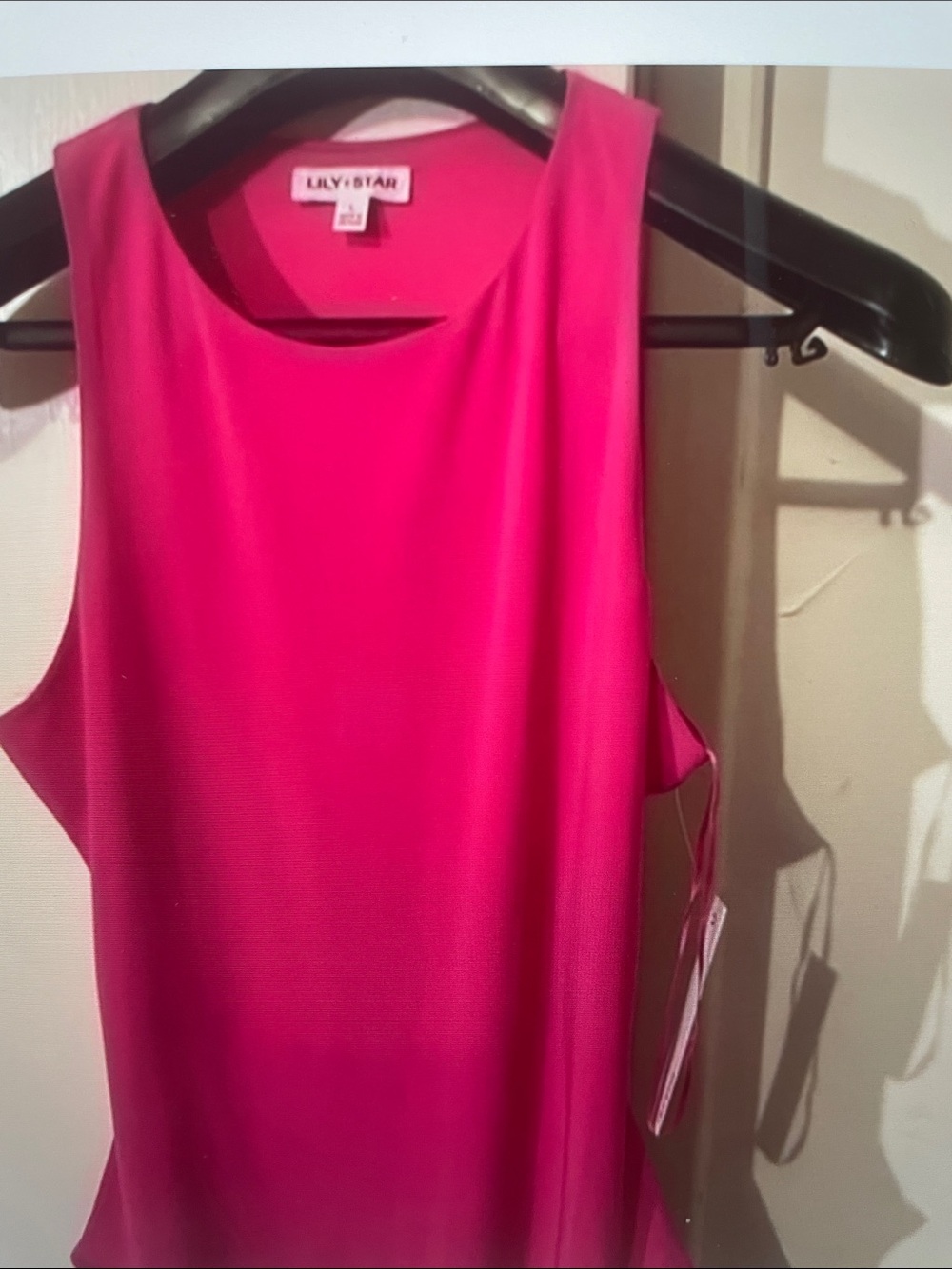 Lily Star Hot Pink Sleeveless Bodysuit Camisole